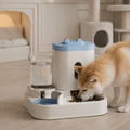 PawCloud Gravity-Feed Pet Food and Water Dispenser — Non-Electric Operation