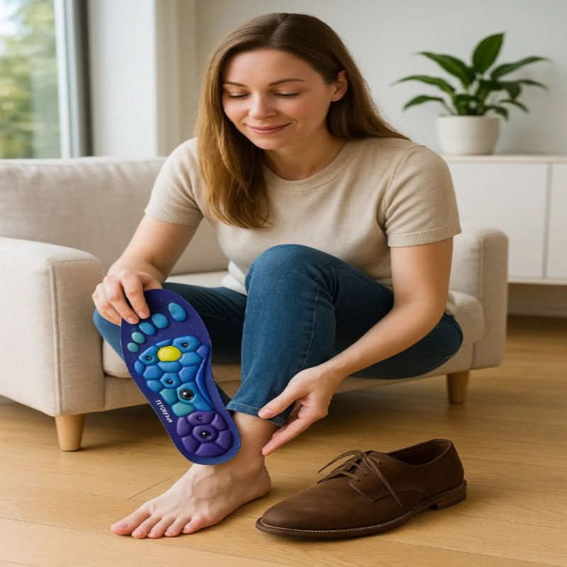 PulseFlow Magnetic Acupressure Insoles — Steady Support Core, Cushioned Comfort Fit