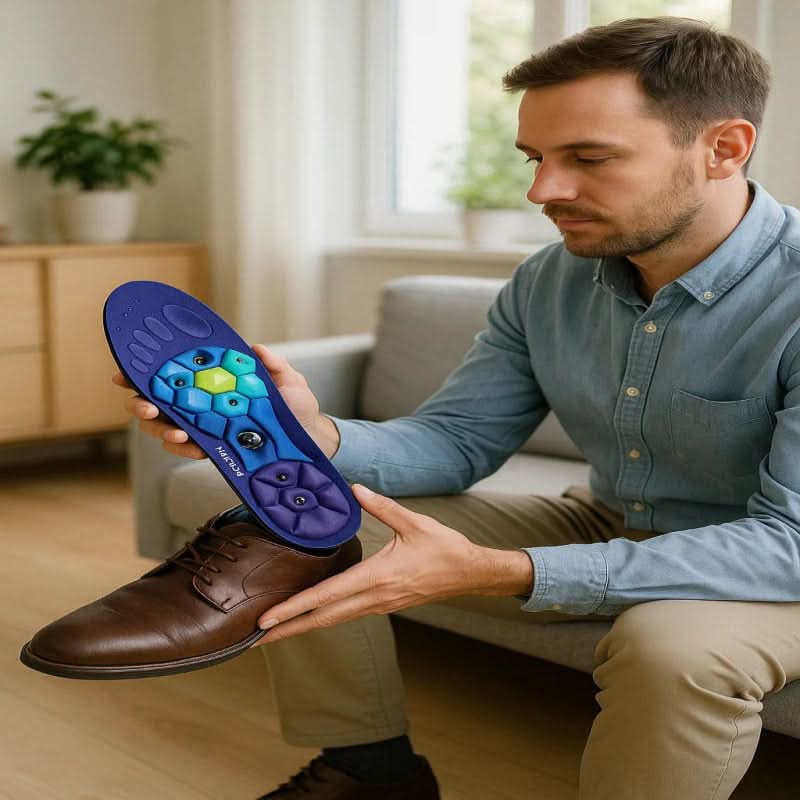 PulseFlow Magnetic Acupressure Insoles — Steady Support Core, Cushioned Comfort Fit