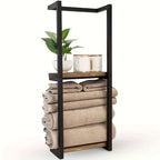 Contemporary Wall Towel Rack Rustproof Stainless Steel Build - Euroselle