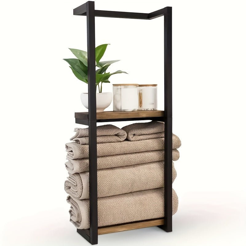 Contemporary Wall Towel Rack Rustproof Stainless Steel Build - Euroselle