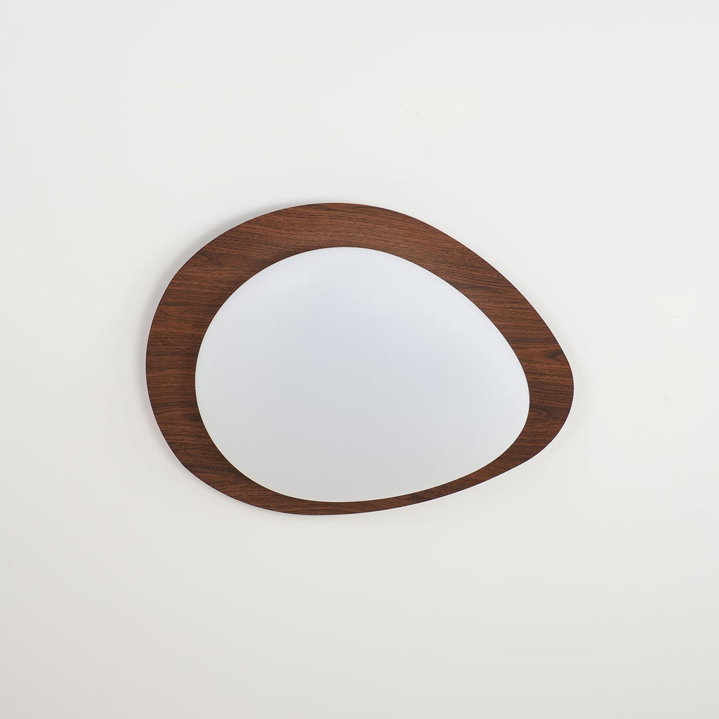 Plafoniera LED Riverstone — profilo ribassato da 8 cm, finitura effetto venatura del noce