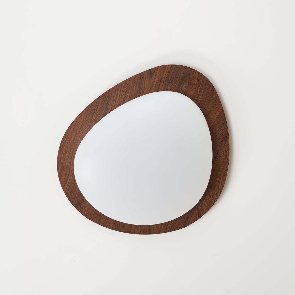 Plafoniera LED Riverstone — profilo ribassato da 8 cm, finitura effetto venatura del noce