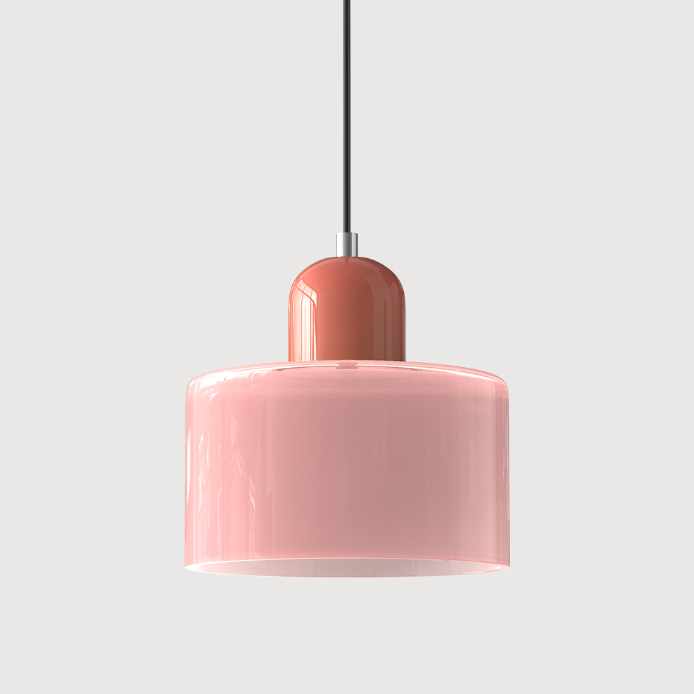 Pendant Light Glass E27 Bulb Compatible Adjustable Cord Ceiling Lamp | Euroselle