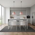 Pendant Light Glass E27 Bulb Compatible Adjustable Cord Ceiling Lamp | Euroselle