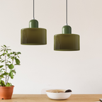 Pendant Light Glass E27 Bulb Compatible Adjustable Cord Ceiling Lamp | Euroselle