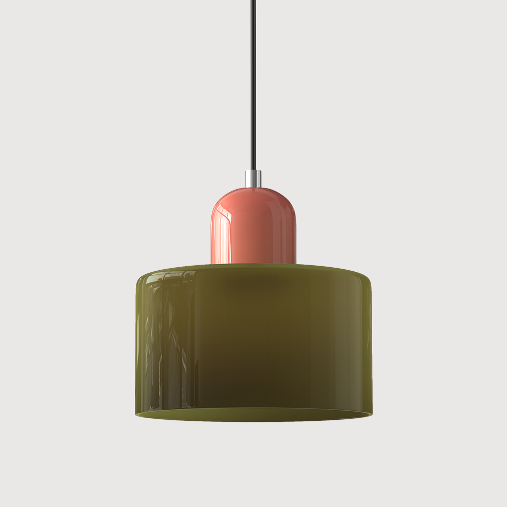 Pendant Light Glass E27 Bulb Compatible Adjustable Cord Ceiling Lamp | Euroselle