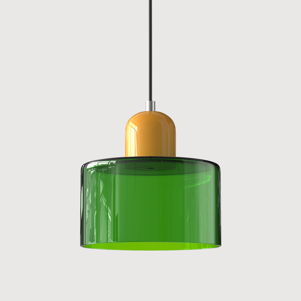 Pendant Light Glass E27 Bulb Compatible Adjustable Cord Ceiling Lamp | Euroselle