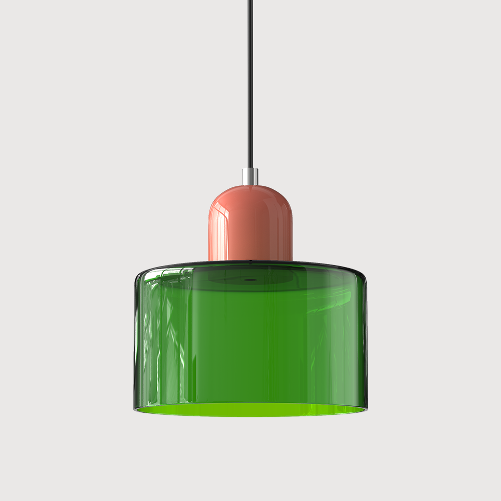 Pendant Light Glass E27 Bulb Compatible Adjustable Cord Ceiling Lamp | Euroselle