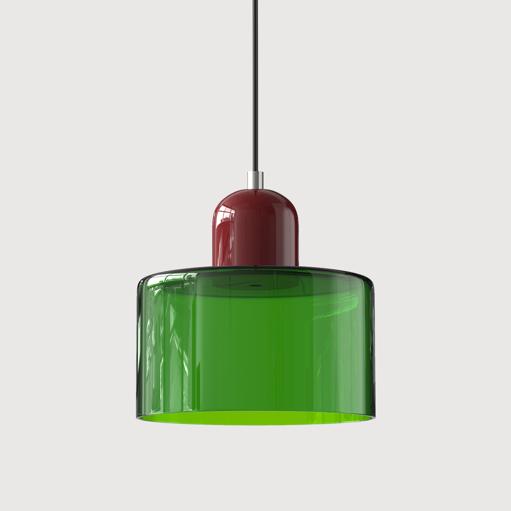 Pendant Light Glass E27 Bulb Compatible Adjustable Cord Ceiling Lamp | Euroselle