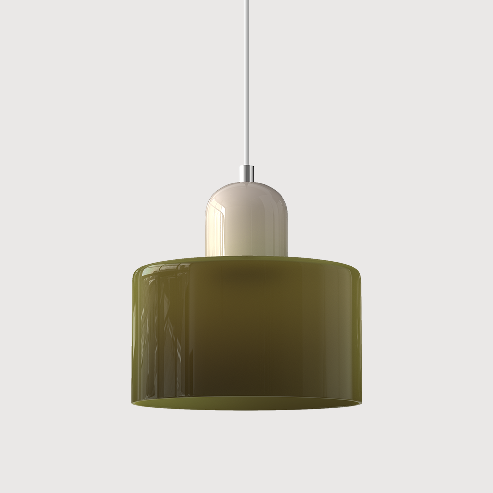 Pendant Light Glass E27 Bulb Compatible Adjustable Cord Ceiling Lamp | Euroselle
