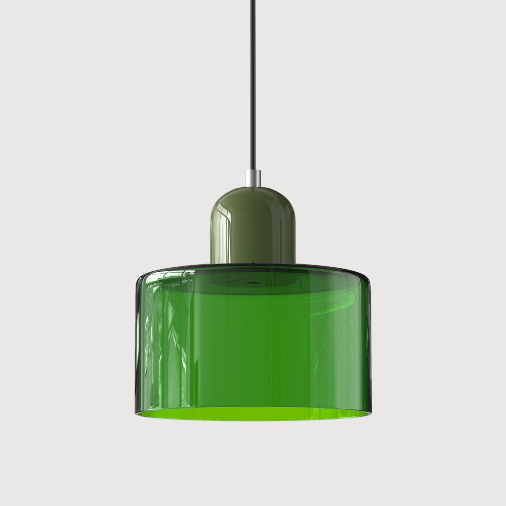 Pendant Light Glass E27 Bulb Compatible Adjustable Cord Ceiling Lamp | Euroselle