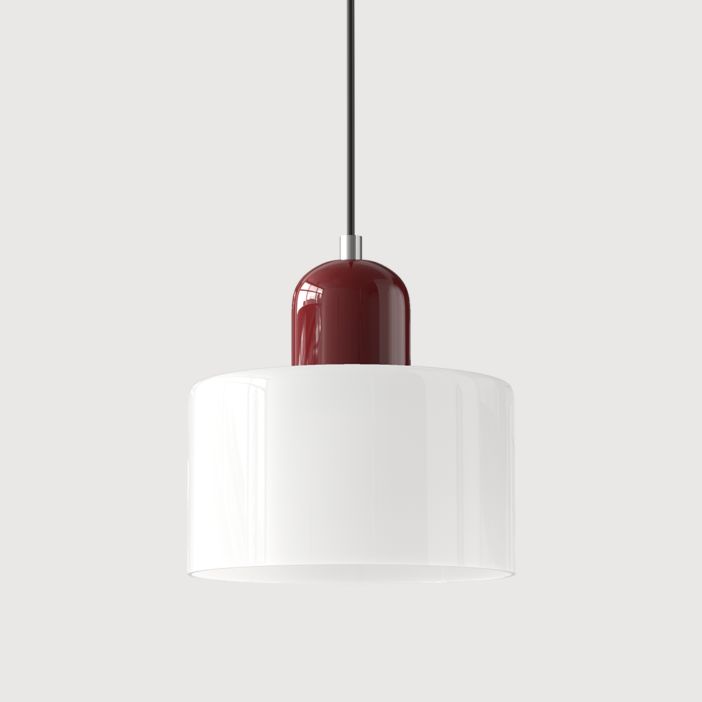 Pendant Light Glass E27 Bulb Compatible Adjustable Cord Ceiling Lamp | Euroselle