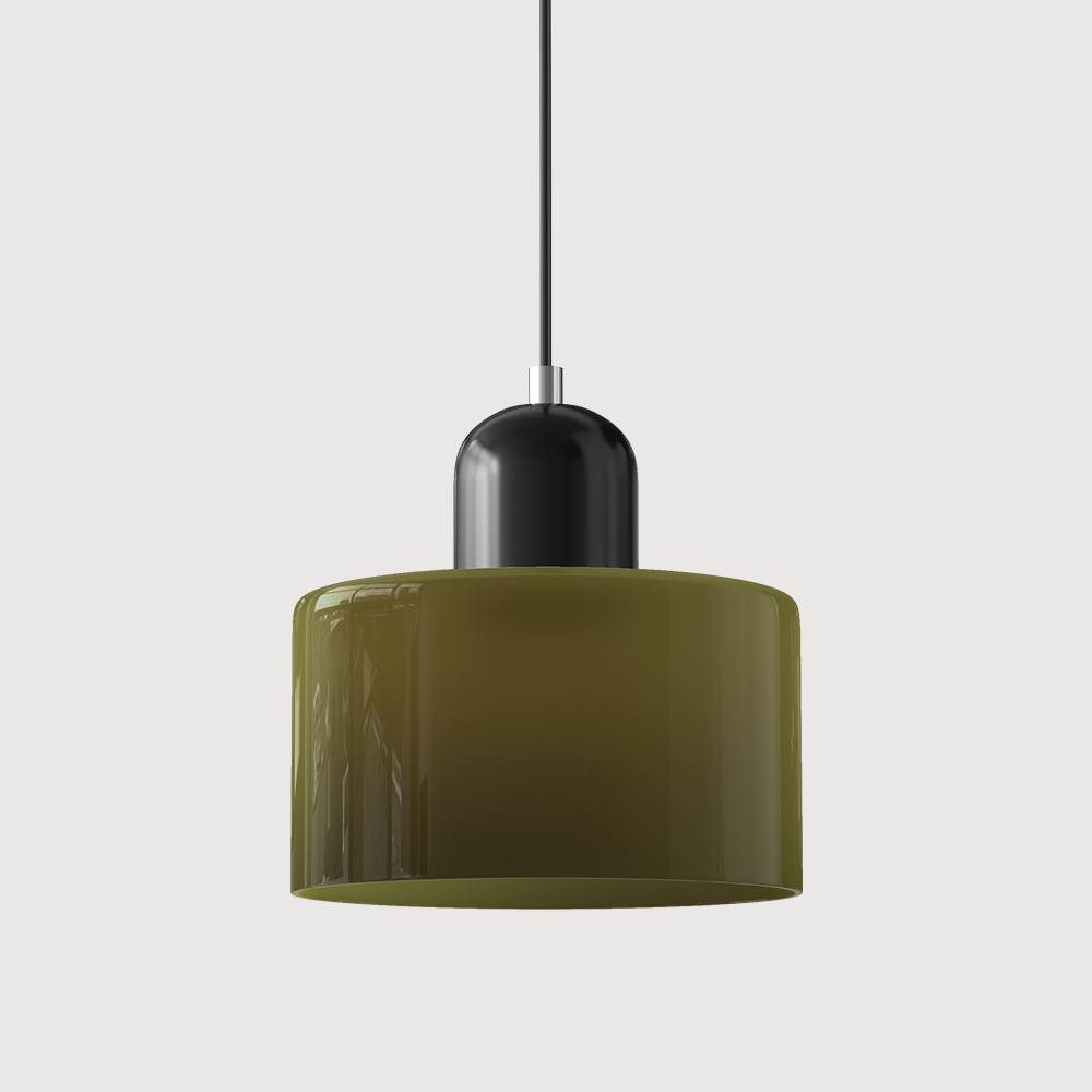 Pendant Light Glass E27 Bulb Compatible Adjustable Cord Ceiling Lamp | Euroselle