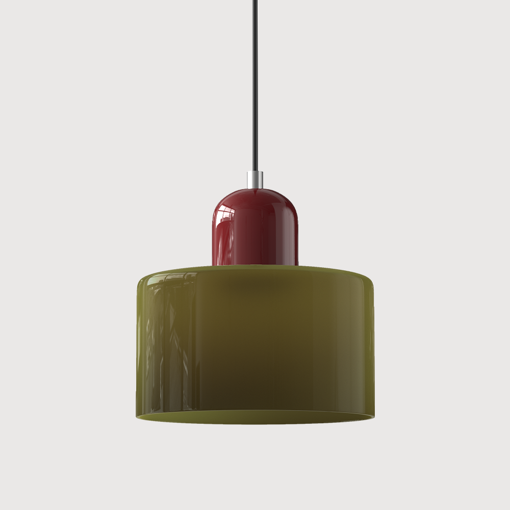 Pendant Light Glass E27 Bulb Compatible Adjustable Cord Ceiling Lamp | Euroselle