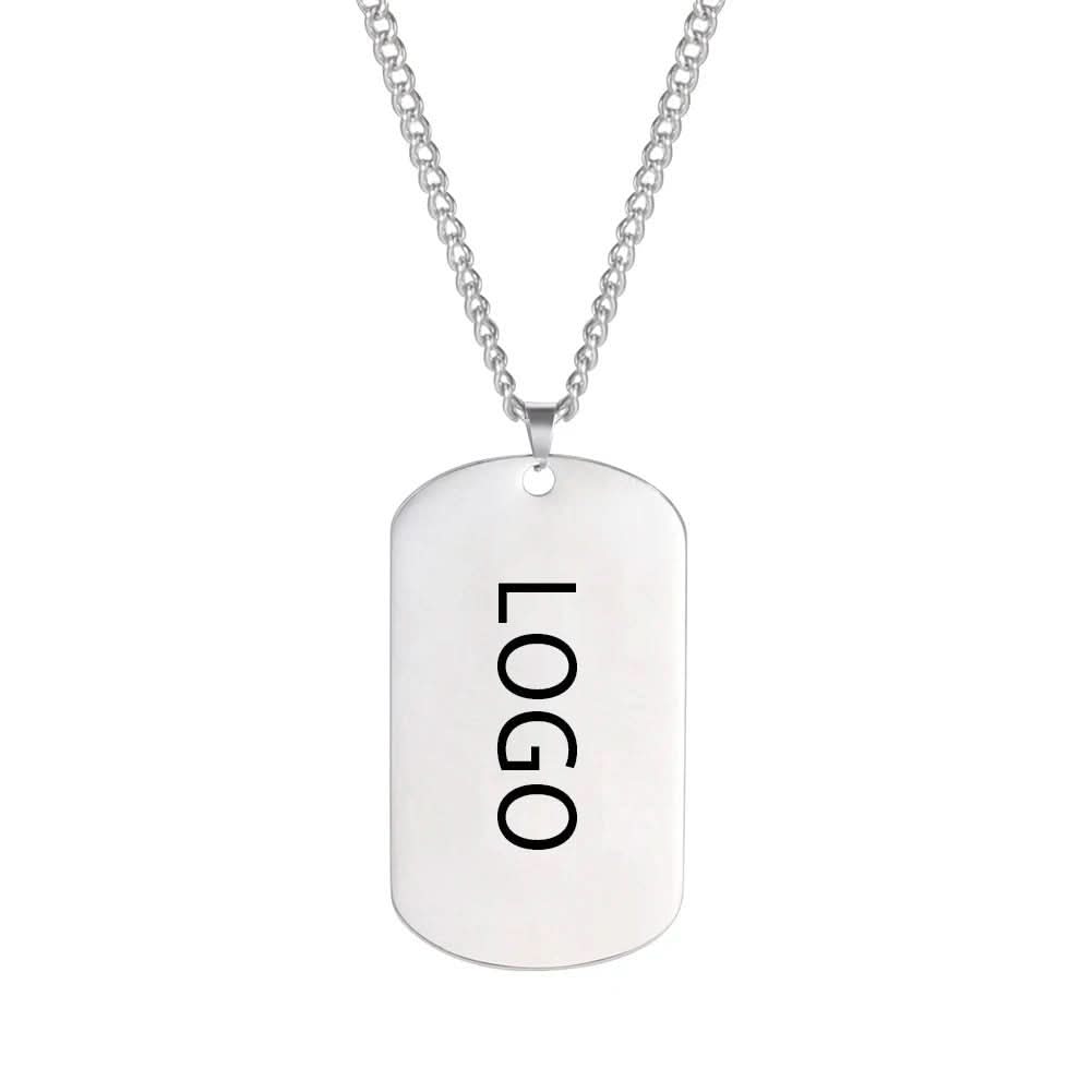 NovaForge Collana con piastrina identificativa per cani in acciaio inox — incisa, impermeabile e resistente