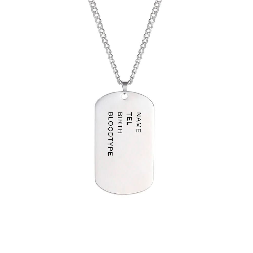 NovaForge Collana con piastrina identificativa per cani in acciaio inox — incisa, impermeabile e resistente