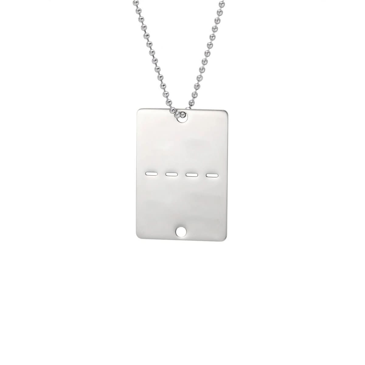 NovaForge Collana con piastrina identificativa per cani in acciaio inox — incisa, impermeabile e resistente
