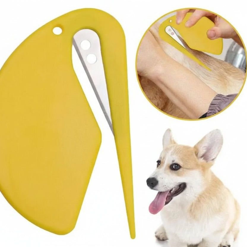 Detangling Dog Brush with Safe Stainless Steel Blades - Euroselle