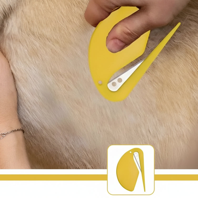 Detangling Dog Brush with Safe Stainless Steel Blades - Euroselle