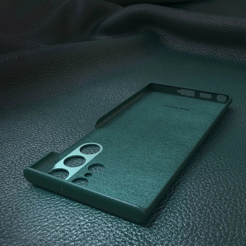 Iskunkestävä nahkainen Samsung Galaxy S25 S24 S23 S22 S21 Ultra Plus -kotelo