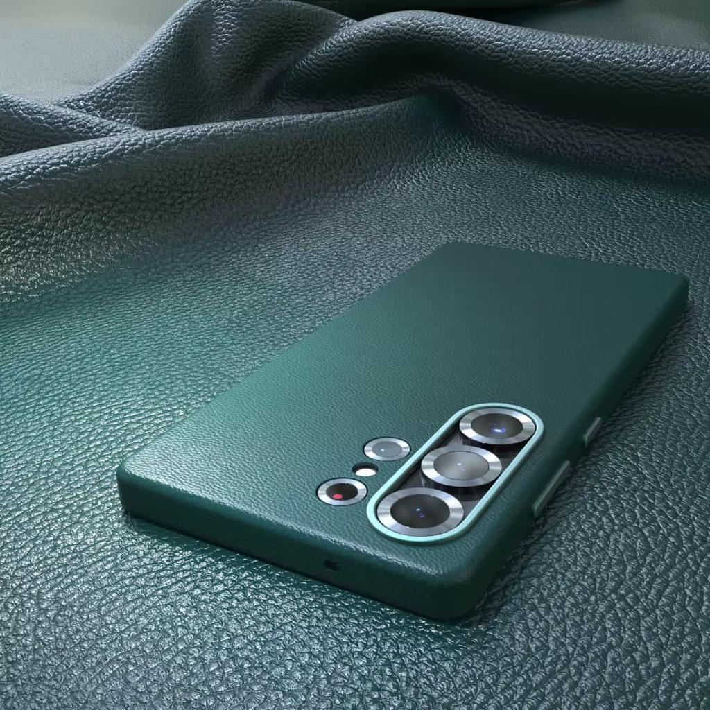 Iskunkestävä nahkainen Samsung Galaxy S25 S24 S23 S22 S21 Ultra Plus -kotelo