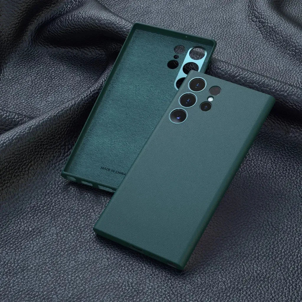 Iskunkestävä nahkainen Samsung Galaxy S25 S24 S23 S22 S21 Ultra Plus -kotelo