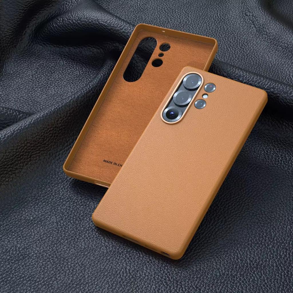 Iskunkestävä nahkainen Samsung Galaxy S25 S24 S23 S22 S21 Ultra Plus -kotelo