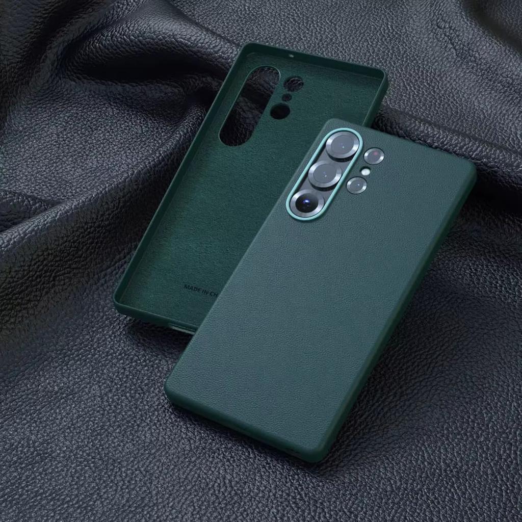 Iskunkestävä nahkainen Samsung Galaxy S25 S24 S23 S22 S21 Ultra Plus -kotelo