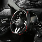 Prémiový potah na volant z umělé kůže s diamantovým protiskluzovým vzorem pro lepší pohodlí a kontrolu při řízení - Euroselle