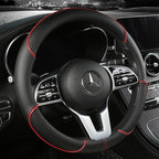 Prémiový potah na volant z umělé kůže s diamantovým protiskluzovým vzorem pro lepší pohodlí a kontrolu při řízení - Euroselle