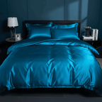 Premium silk-look bed set designed for smooth, cooling comfort and elegant year-round sleep - Euroselle