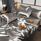 Premium silk-look bed set designed for smooth, cooling comfort and elegant year-round sleep - Euroselle