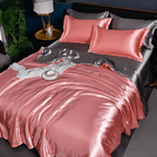 Premium silk-look bed set designed for smooth, cooling comfort and elegant year-round sleep - Euroselle