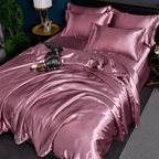 Premium silk-look bed set designed for smooth, cooling comfort and elegant year-round sleep - Euroselle