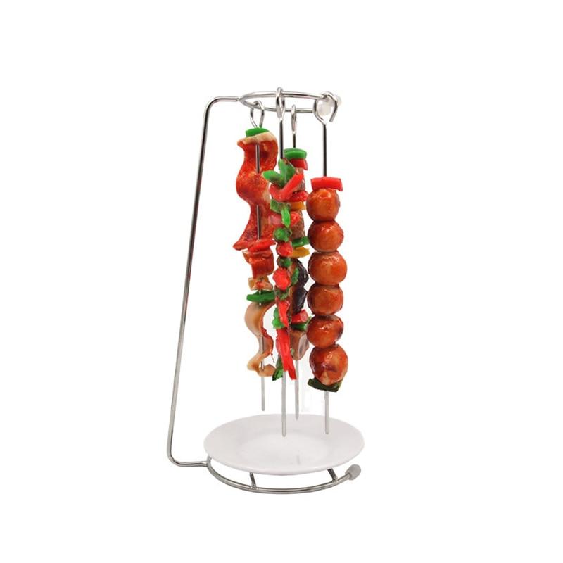 Premium Stainless Steel BBQ Skewers Set with Adjustable Grill Rack - Euroselle