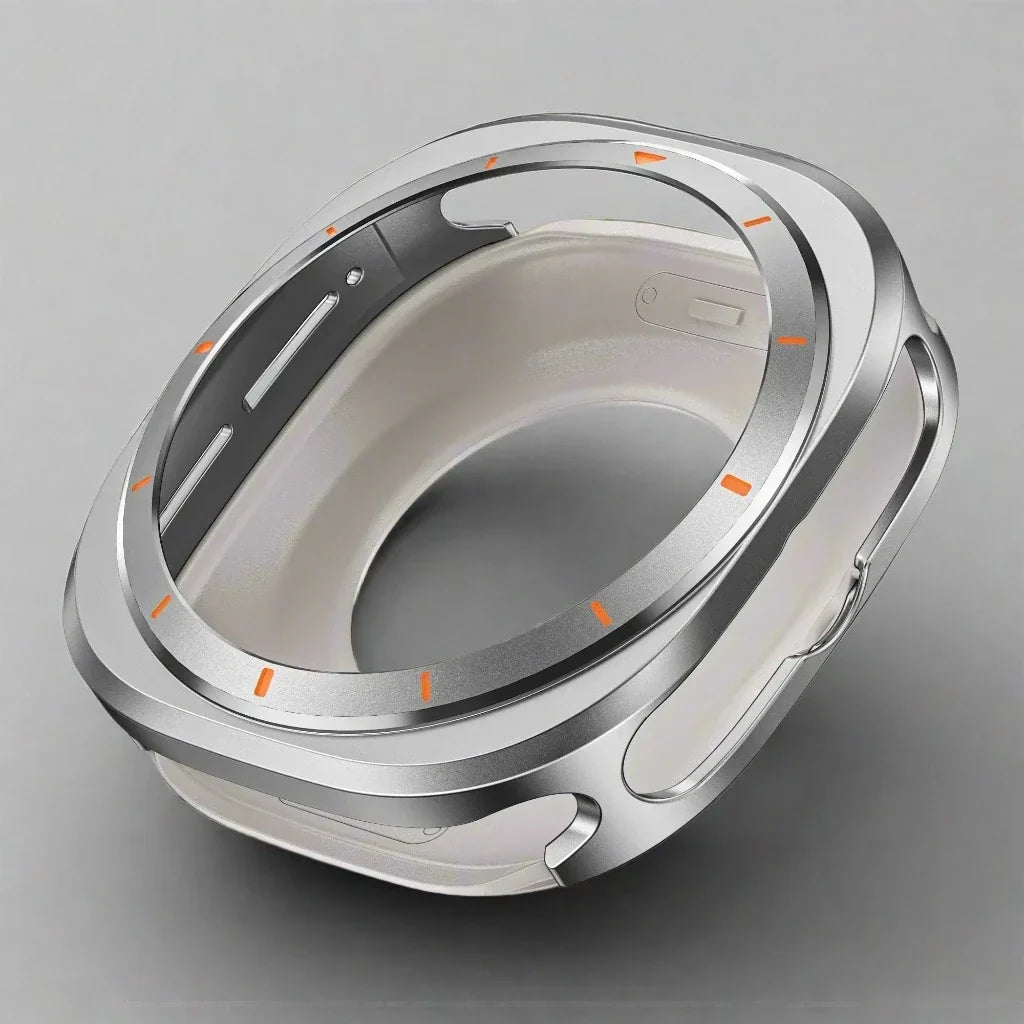 Capa metálica de encaixe para Samsung Galaxy Watch 7 Ultra 47mm — Ecrã aberto