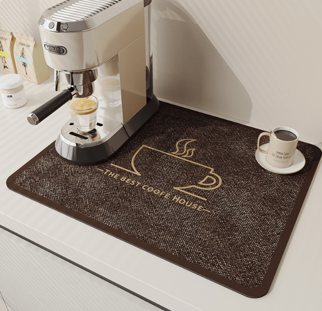 Alfombrilla de cocina estrecha de diatomita AquaSorb — Superficie muy absorbente y de secado rápido