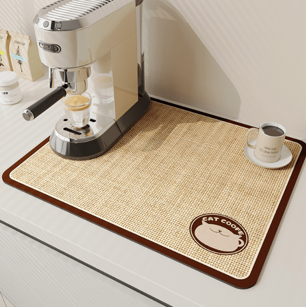 Tapis de cuisine fin en diatomite AquaSorb — Surface hautement absorbante à séchage rapide