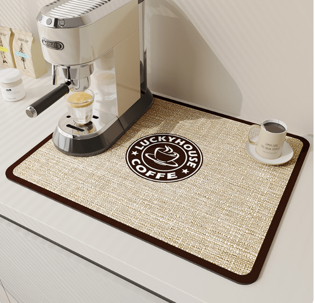 Tapis de cuisine fin en diatomite AquaSorb — Surface hautement absorbante à séchage rapide