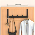 Over-The-Door 5-Hook Rack for Effortless Storage - Euroselle