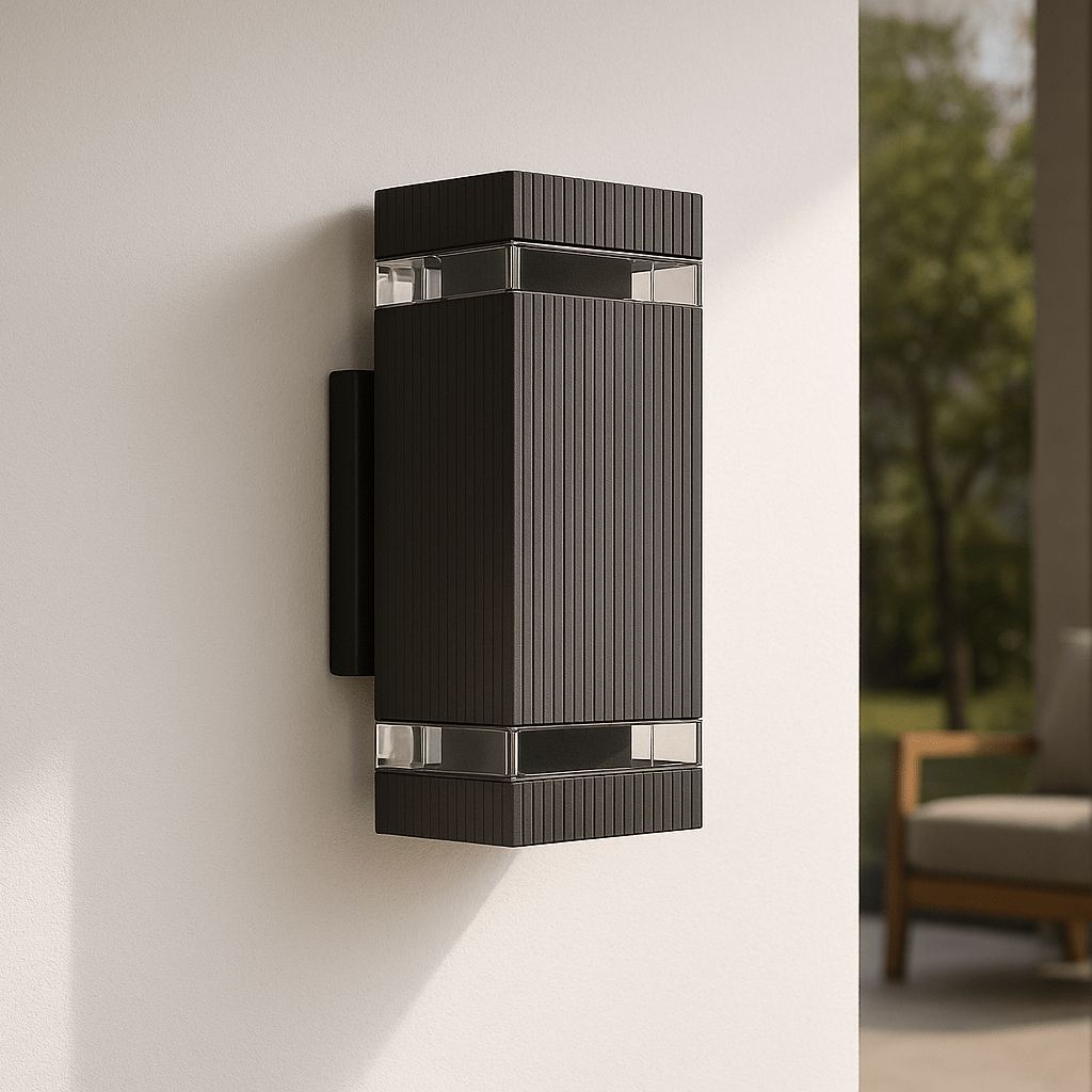 CrestGuard LumaShift — Éclairages extérieurs IP65 étanches, lampes directionnelles orientées vers le haut et vers le bas