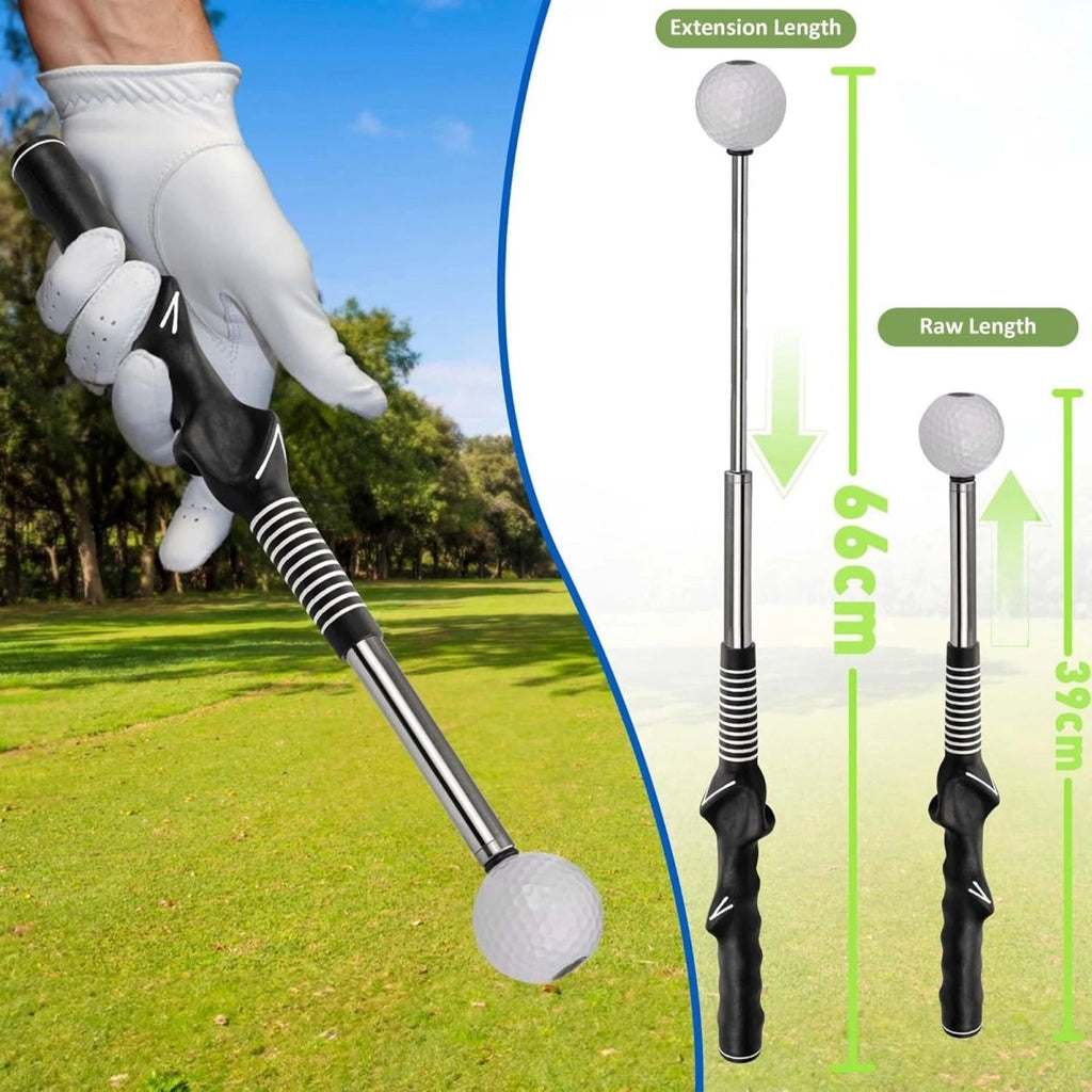 TempoPulse Golf-Schwungtrainer – Ausziehbare Konstruktion, hörbares Klick-Feedback