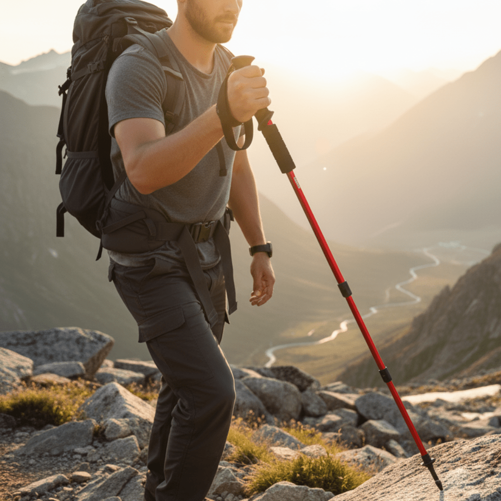 TrailMate ergonomiska justerbara vandringsstavar – teleskopskaft, hopfällbar design