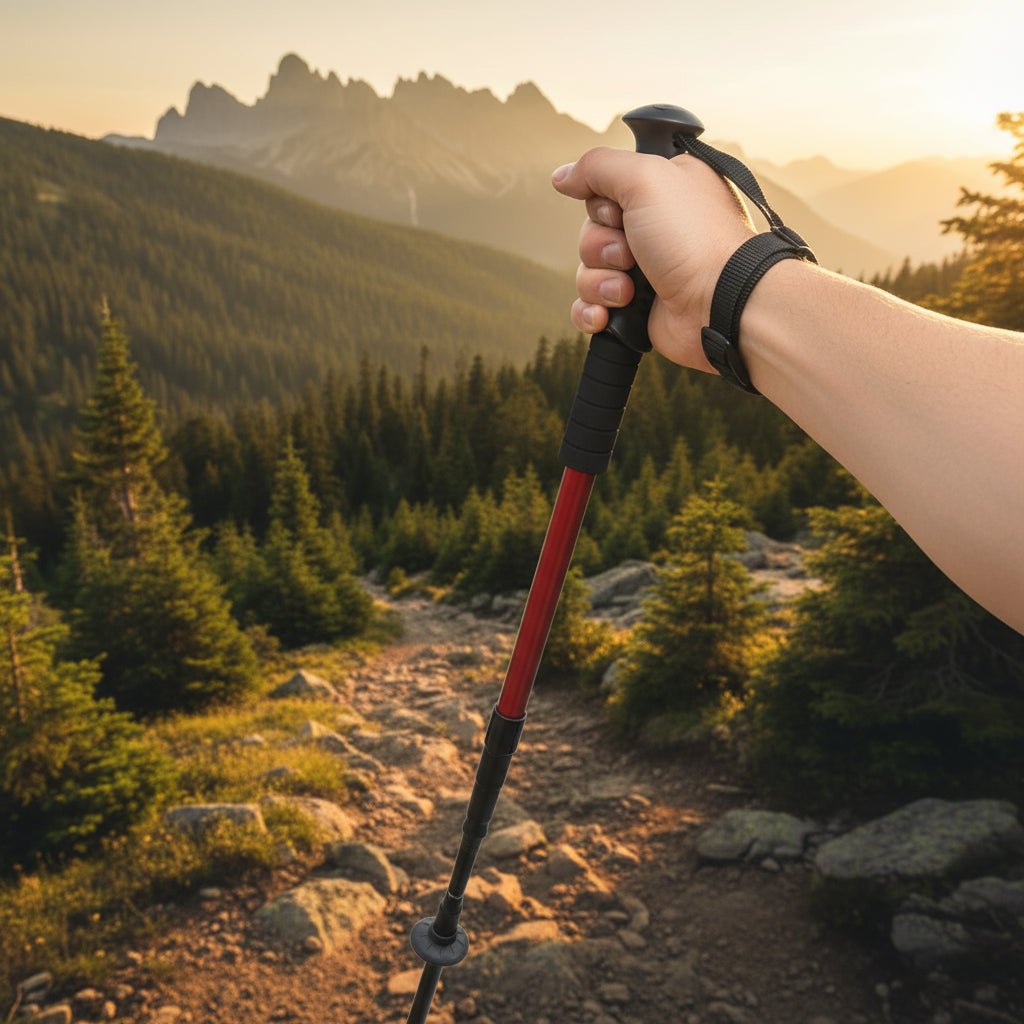 TrailMate ergonomiska justerbara vandringsstavar – teleskopskaft, hopfällbar design