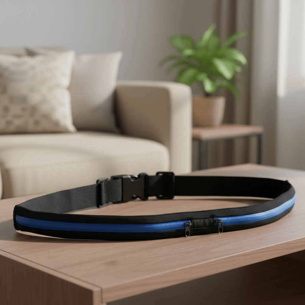 Borsetă de talie ajustabilă impermeabilă pentru alergare TrailGuard — două compartimente