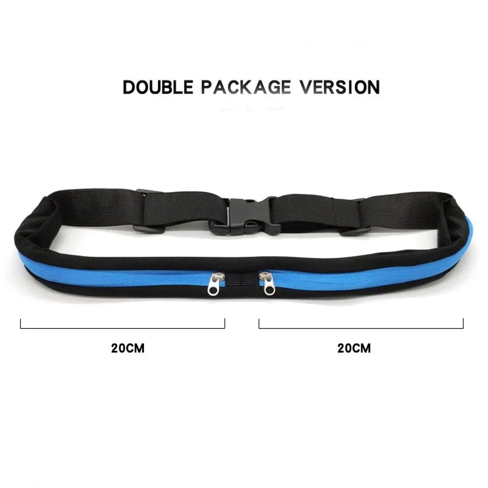 Borsetă de talie ajustabilă impermeabilă pentru alergare TrailGuard — două compartimente