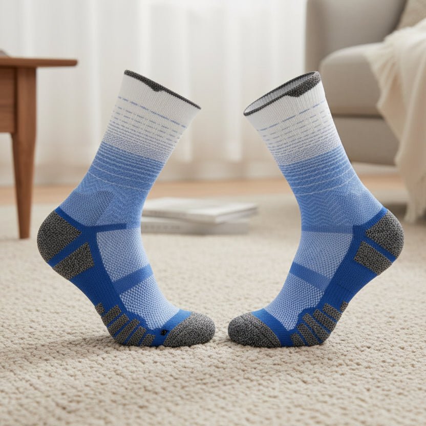 AeroStride Breathable Padded Running Socks — Antiblister Design, Strategic Cushioning Zones