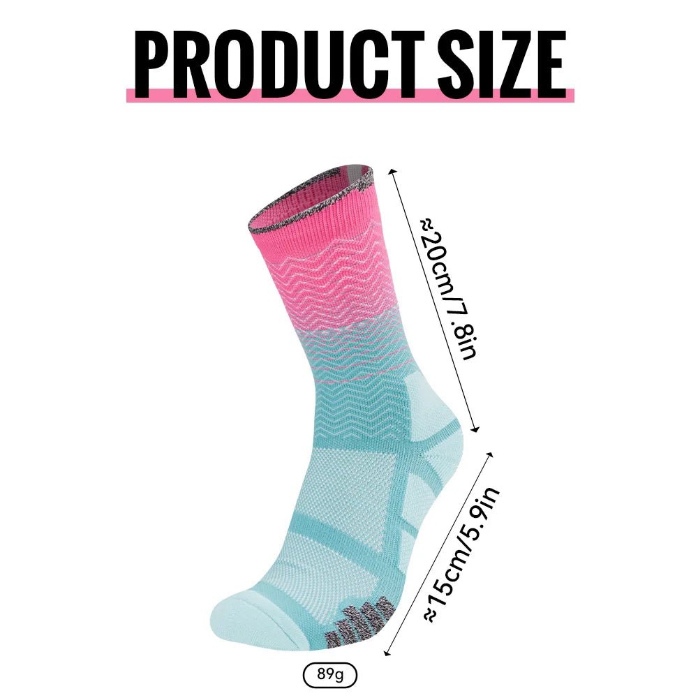 AeroStride Breathable Padded Running Socks — Antiblister Design, Strategic Cushioning Zones