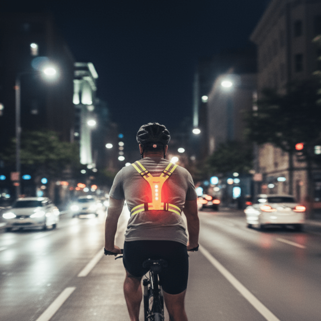 LED běžecká vesta LumaStride — nastavitelná velikost, viditelnost ze všech stran
